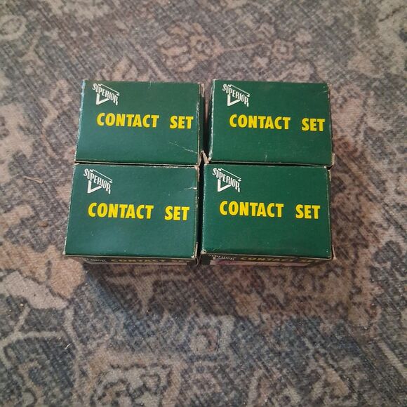 Lot Of 4 New Old Stock Vintage Still In Box NOS Superior Contact Point D-25L - Picture 1 of 5
